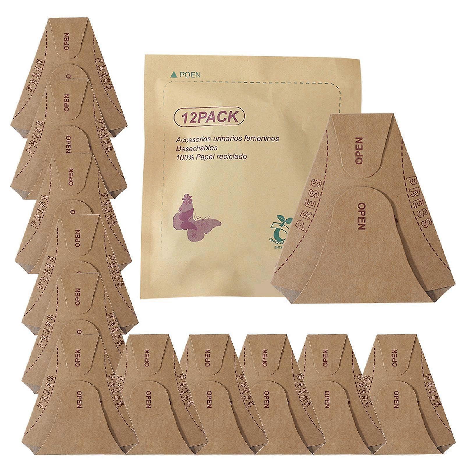 Portable Urinal Funnel for Women 12 Individually Wrapped