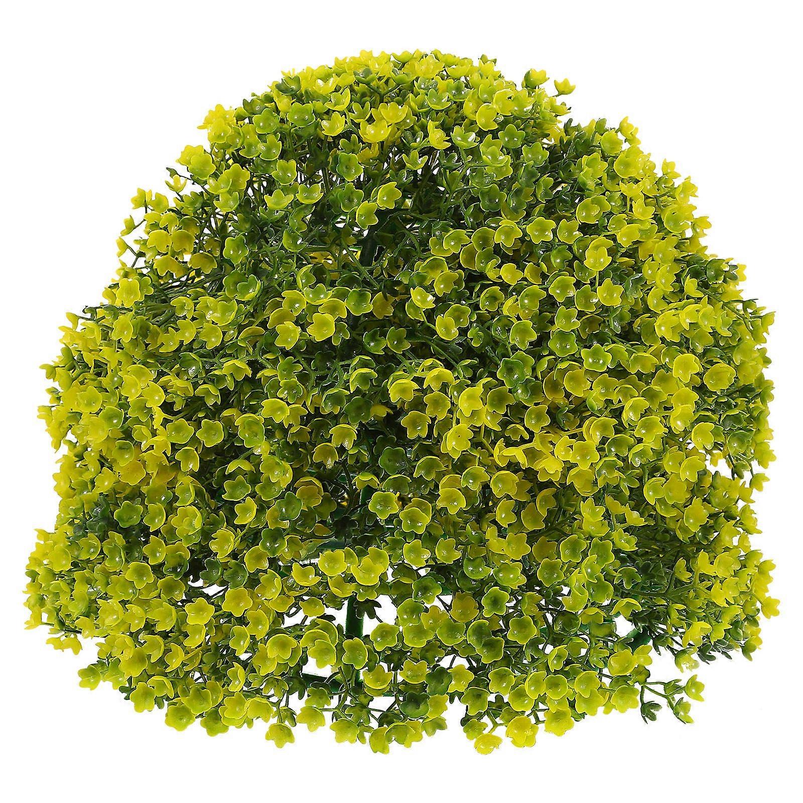 1db Szimulálja a műanyag zöld leave ball mesterséges növény zöld fű labda dekoráció