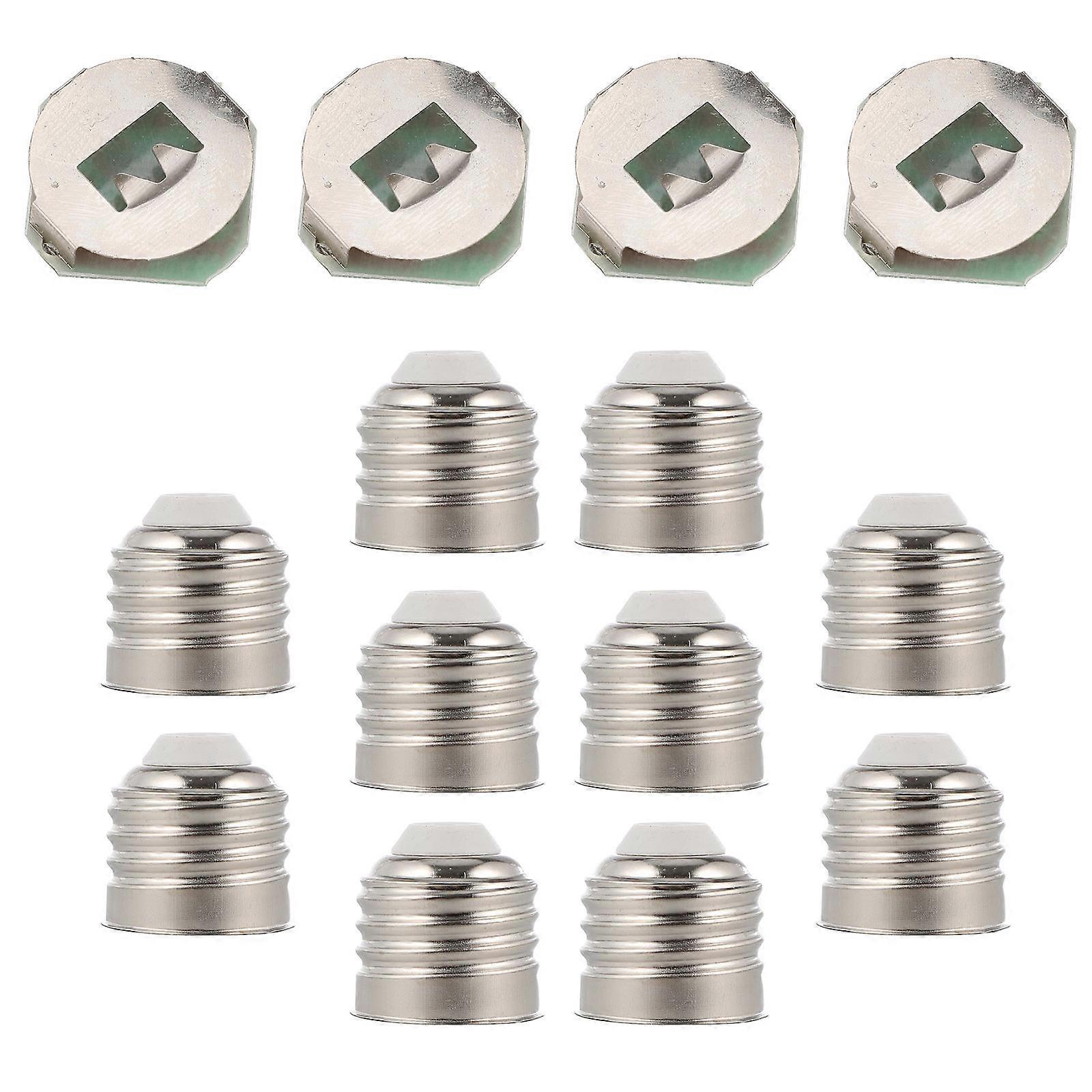 Light Bulb Caps Craft Supplies Kit with Alloy Material for DIY Decorative Bulb 14PCS