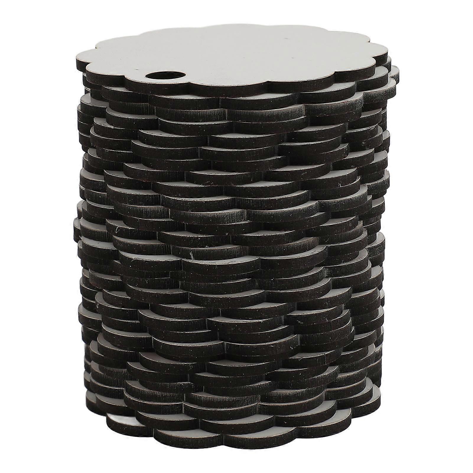 30 Pcs Heat Transfer Blank Name Plates Unfinished Blank Nameplates DIY Name Tag Blank Cup Card Decoration Supplies Wavy Round