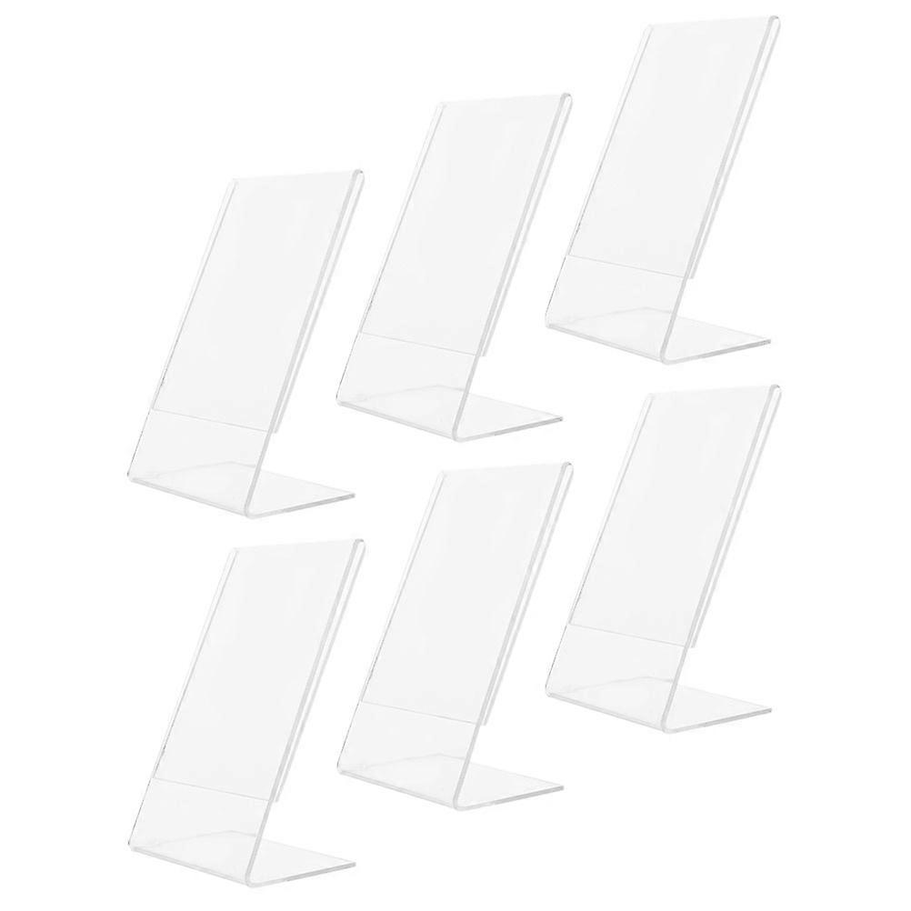 6pcs Clear Acrylic Photo Frame for Picture Poster Desktop Display