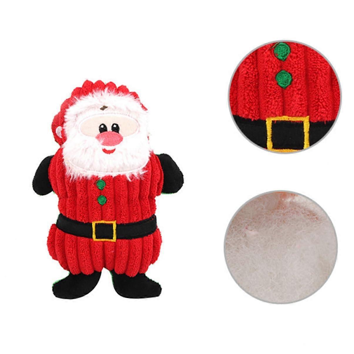 Soft Dog Toy Santa Claus for Puppies and Dogs – Interactive Play Toy with Squeaker and Cute Design
