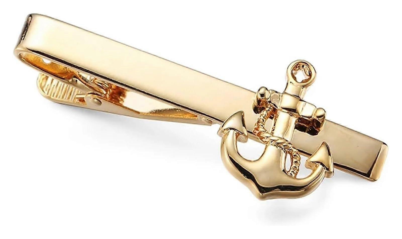 Tie Clip, Boat Anchor Tie Clip for Men, Brass Material Design, Wedding Accessory, Nautical Style Tie Bar