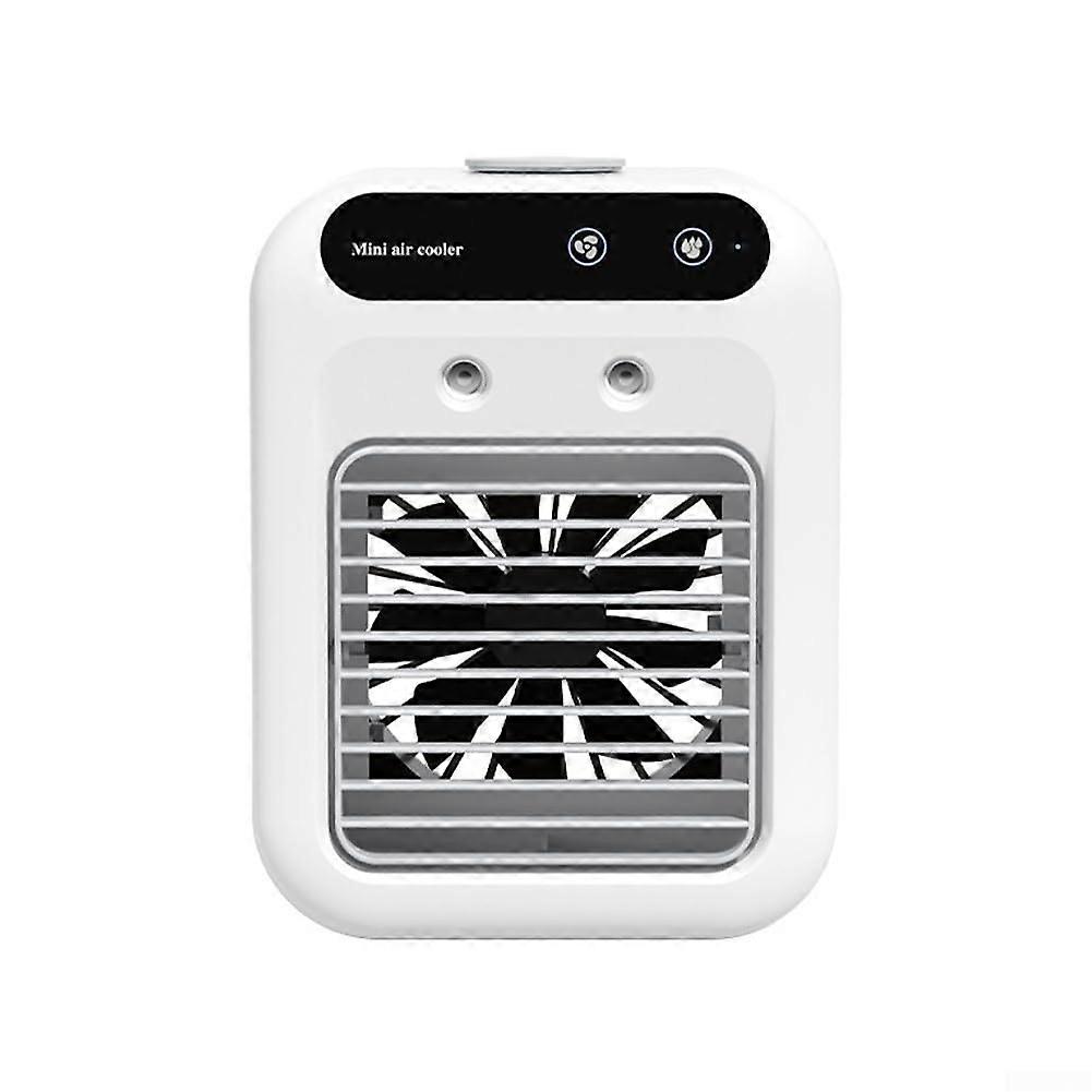 Portable Air Conditioning USB Rechargeable Air Cooler Mini Fan 2 Speeds 2 Spray Modes 1800 mAh Battery for Car Office Travel