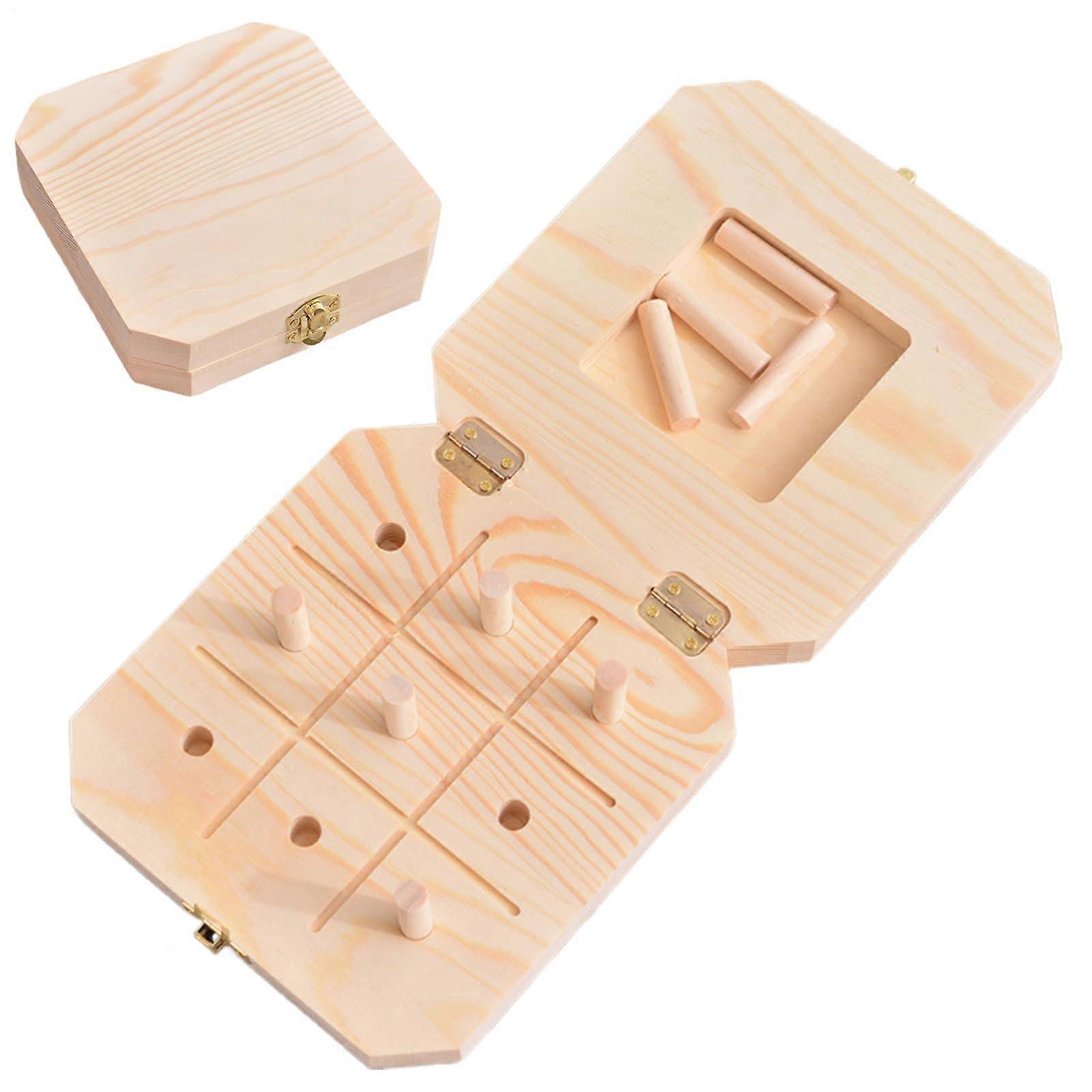 Pegboard Dexterity – Wooden Grooved Board for Rehabilitation, 9Hole Pegboard