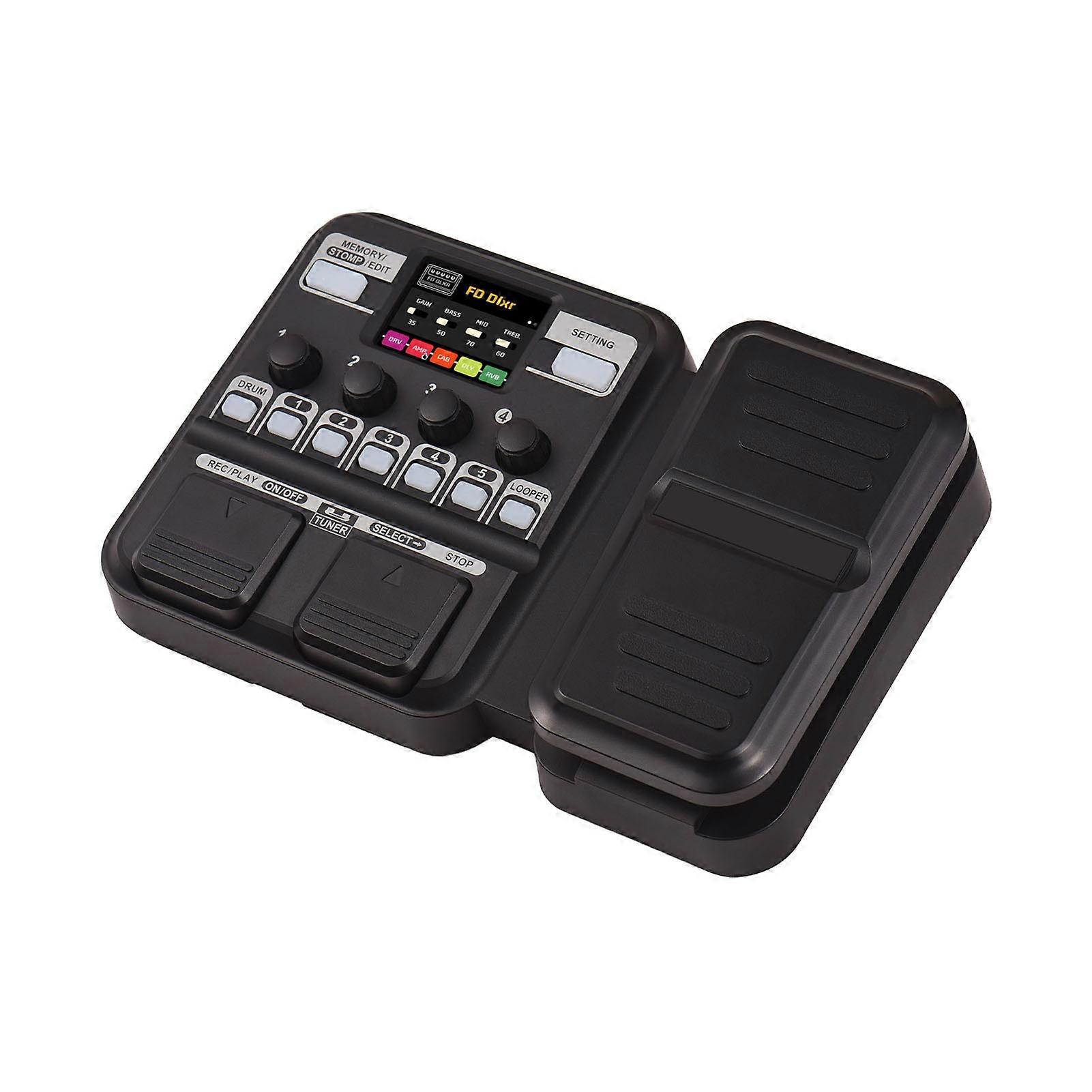 Multi Effects Guitar Pedal Built In 6 Drum Machine Looper 40 Rhythm 10‑59 Preset 512 Point IR Samping