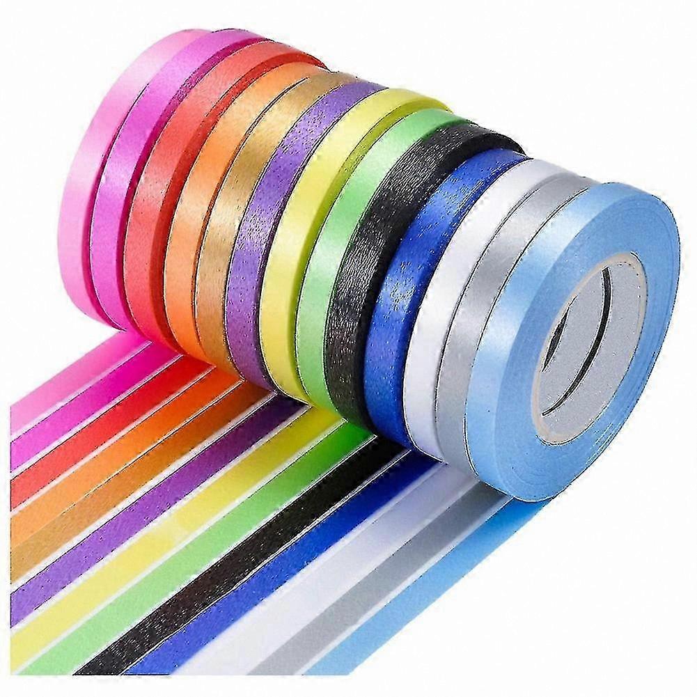 Crimped Curling Ribbon Rolls for Gift Wrapping, Party Decor, and Balloon String, 26-Pack Bow Crafting Ribbon for Weddings and Events