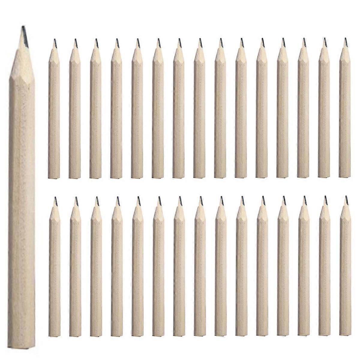 100 Lápis de Madeira de 3,5 Polegadas, Lápis de Escrita para Iniciantes, Lápis de Desenho para Estudantes, Papelaria, Hexangular