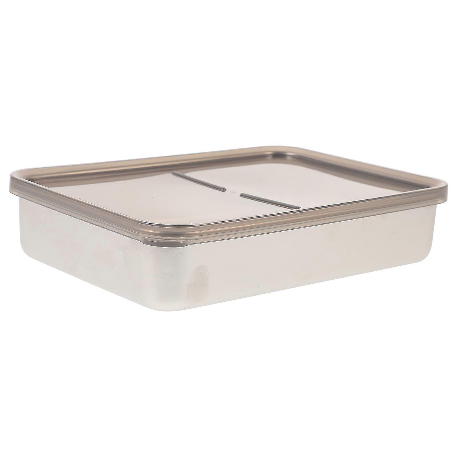 Camping Food Container Rectangular Preservation Box for Refrigerated Food and Cheese 2pcs