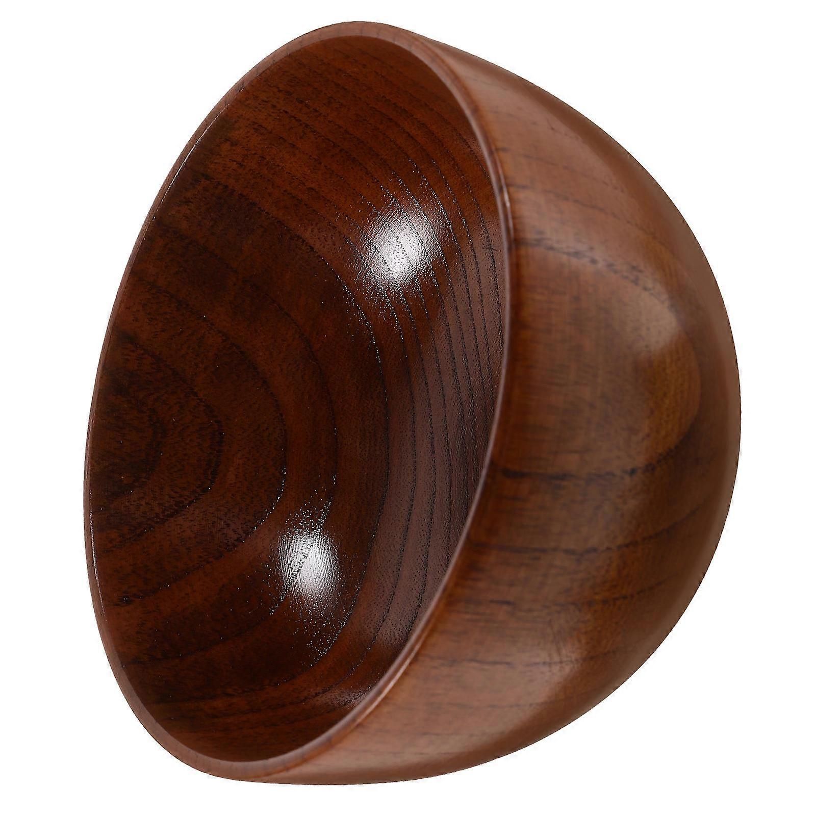 Japanese Style Wooden Soup Bowl, Portable & Sturdy Rounded Design for Rice, Salad, and Soup – Versatile Kitchen Tableware