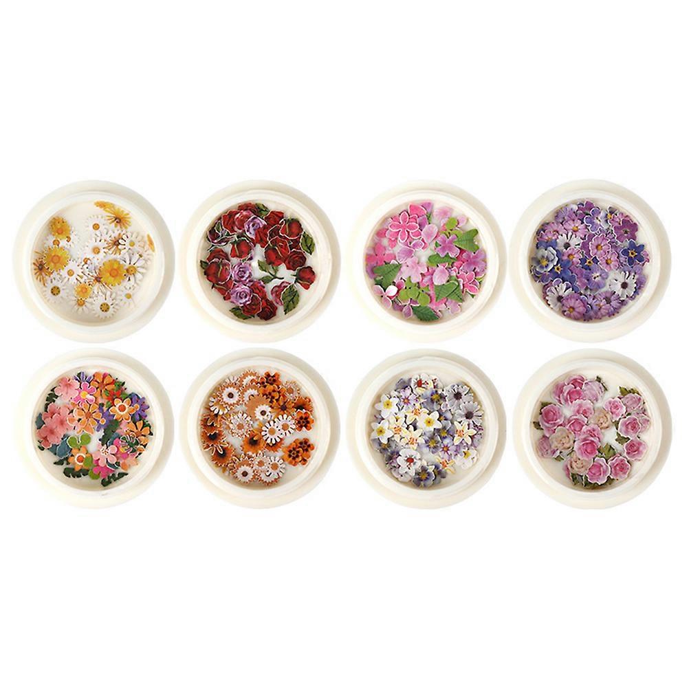 DIY Nail Decals 8Pack For Manicure Use Nail Art Lovers Assorted Color Glamorous Effect Elegant Design