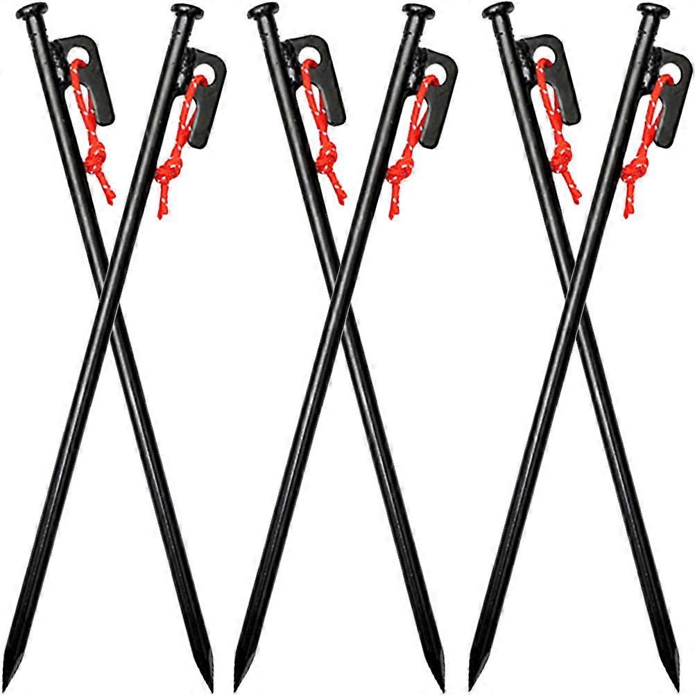 Sturdy Tent Stakes Tent Fixing Stakes Hiking Heavy Duty Strength 6Pcs