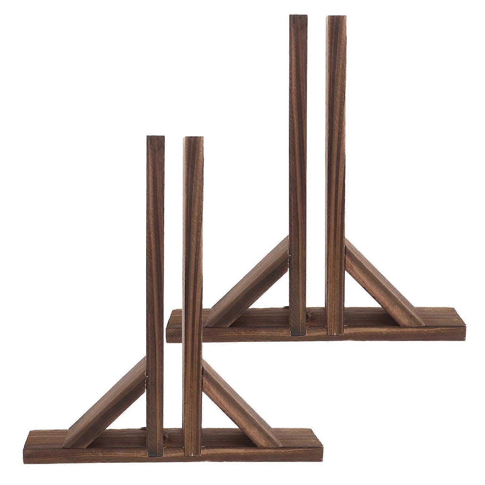 Fence Support Base Landscape Fencing Panel Base Garden Patio Balcony Indoor Decoration Rectangular Shape Sturdy Material 2Pcs