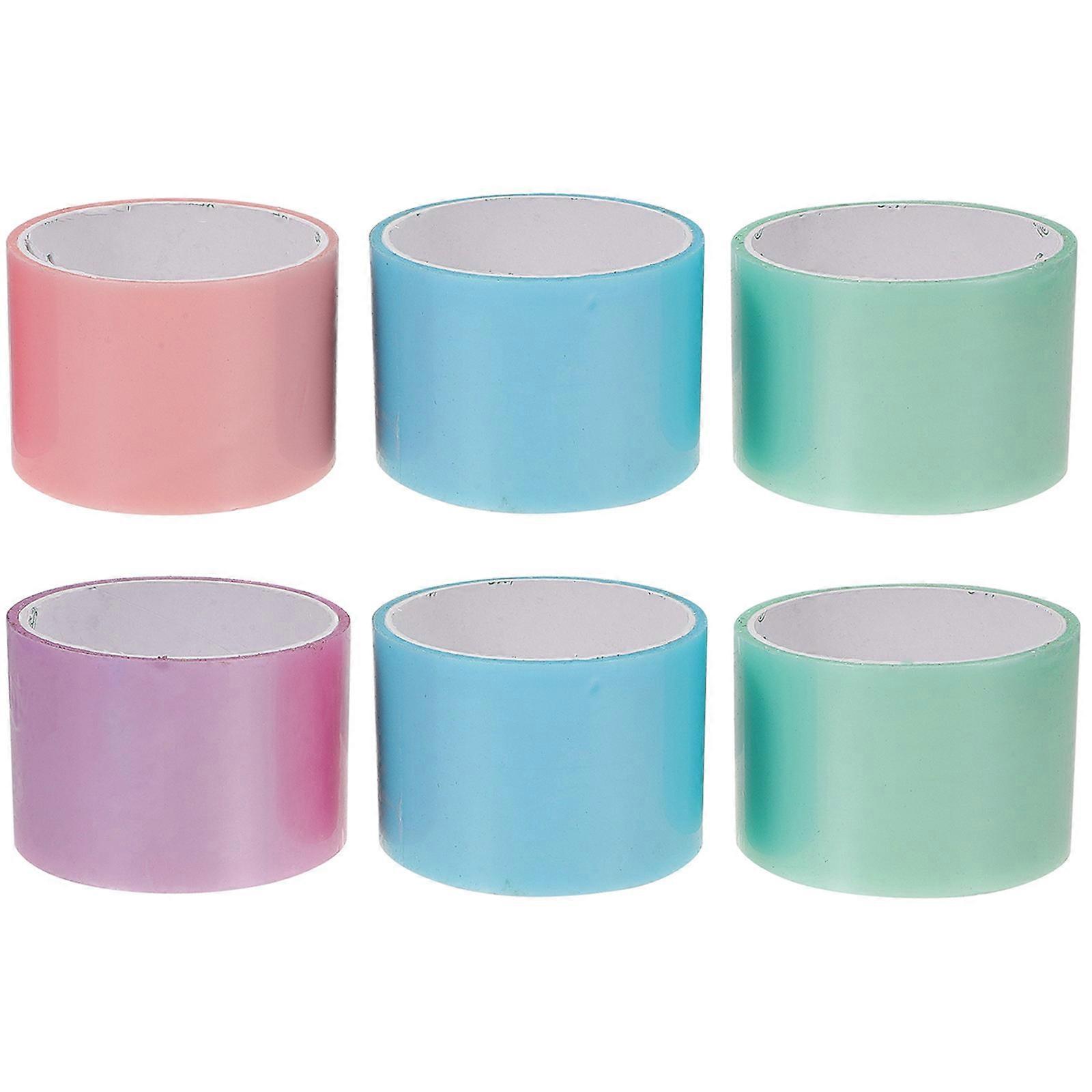 Fun Decompression Toy Set with 6 Rolls of Durable Adhesive Sticky Tapes for Decor in Assorted Color