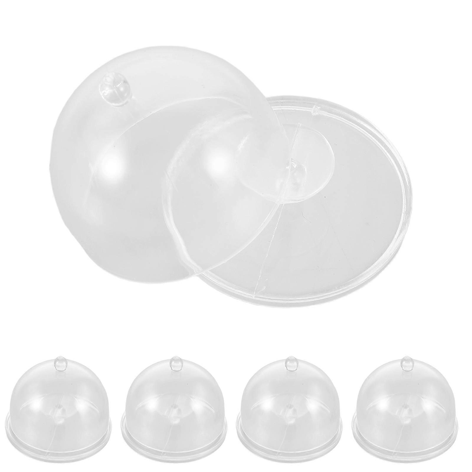 Cake Pop Dome Mini Stand With Lid For Kitchen Decorations Round Transparent Plastic 5Pack
