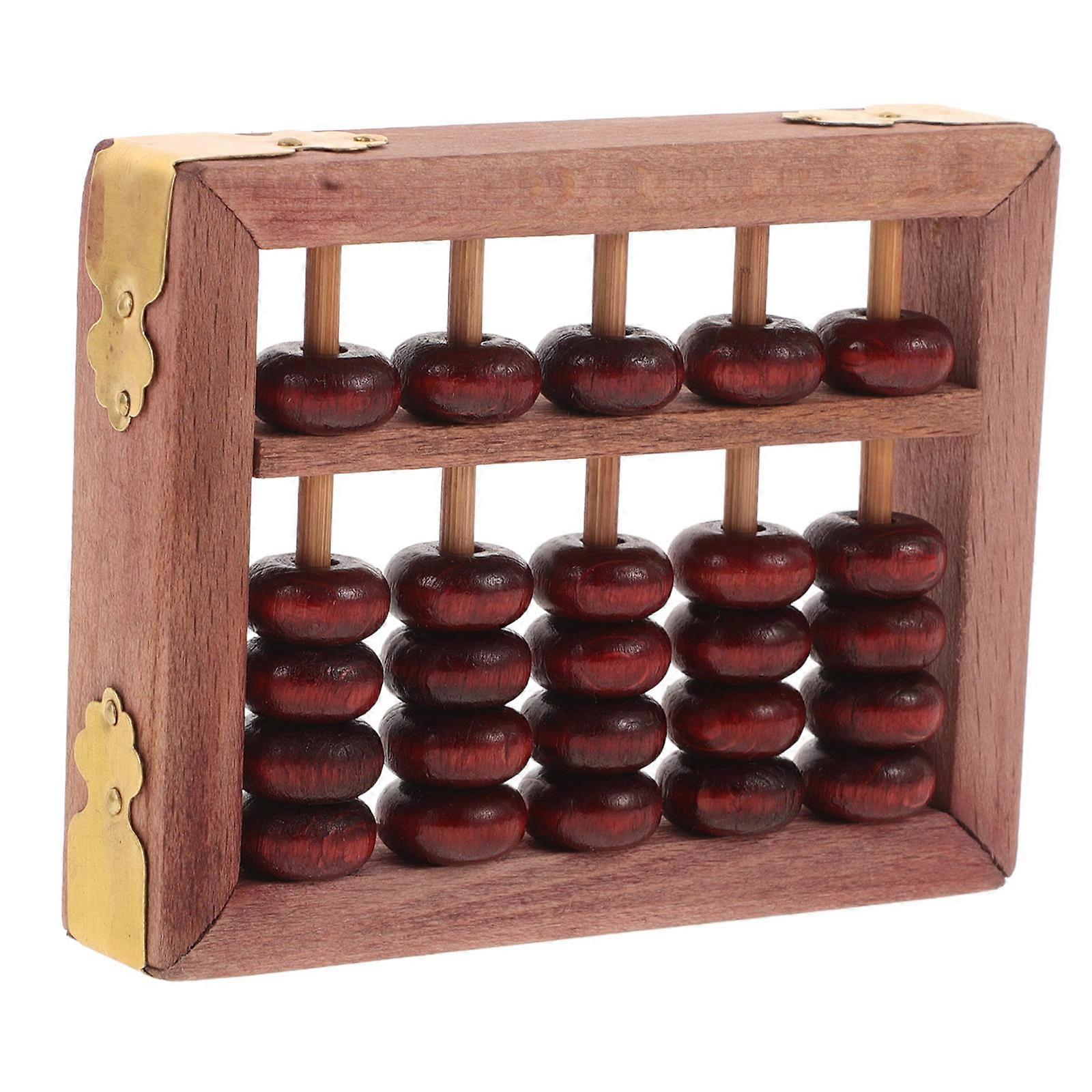 Retro Design Abacus For Kids Learning Modular Counting Tool Crafted From Beechwood Portable Size 1Pcs