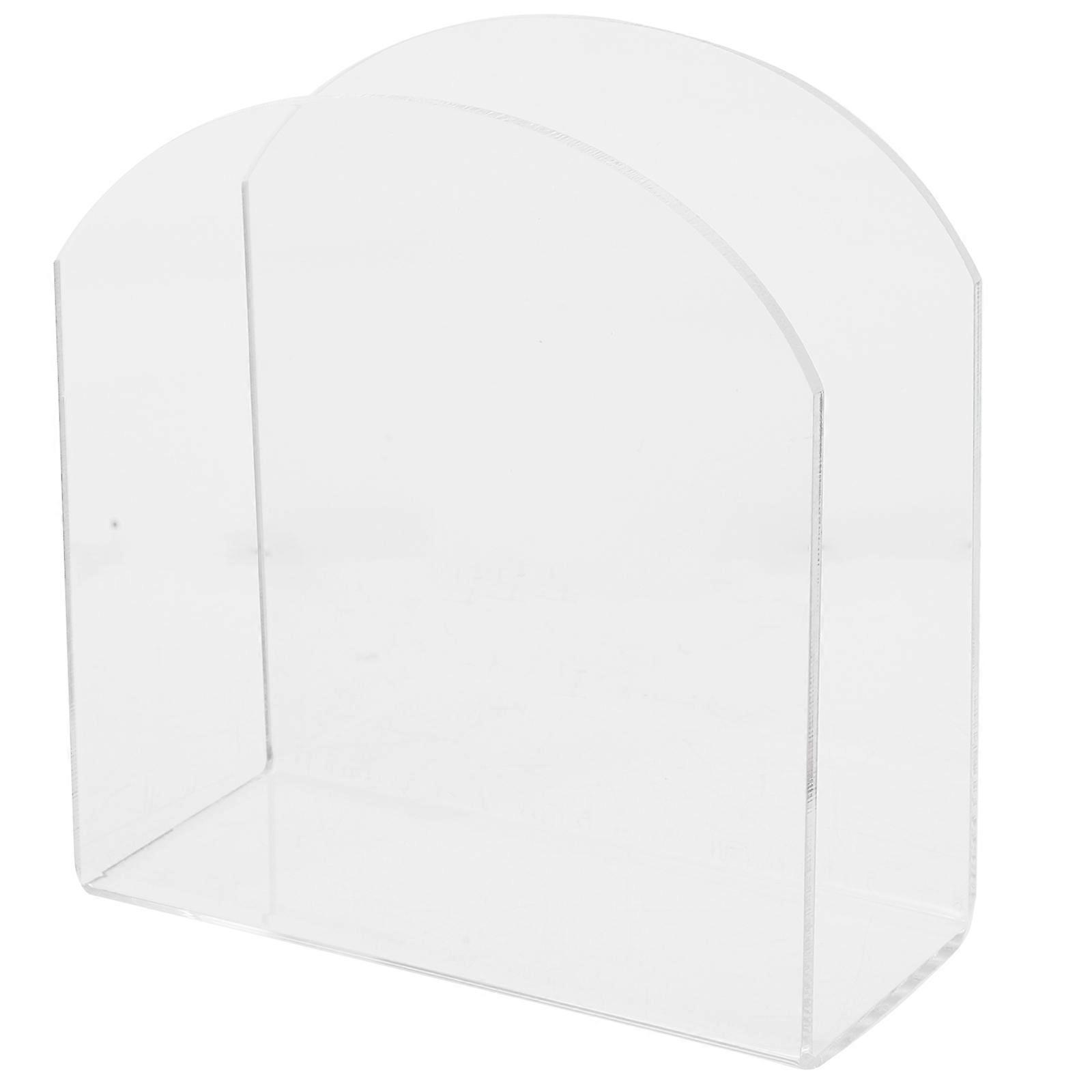 Clear Acrylic Napkin Holder Desktop Tissue Stand Elegant Space Saving Design for Dining Tables Bars Events Lightweight Storage