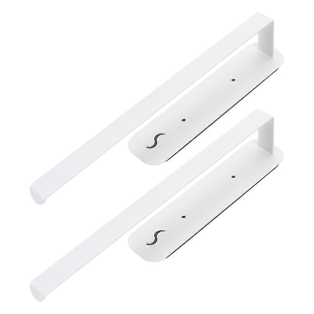 2Pcs Multi-Functional Magnetic Paper Towel Holder Storage Rack Ideal For Bathroom And Kitchen Elegant Design Space Saving Solution