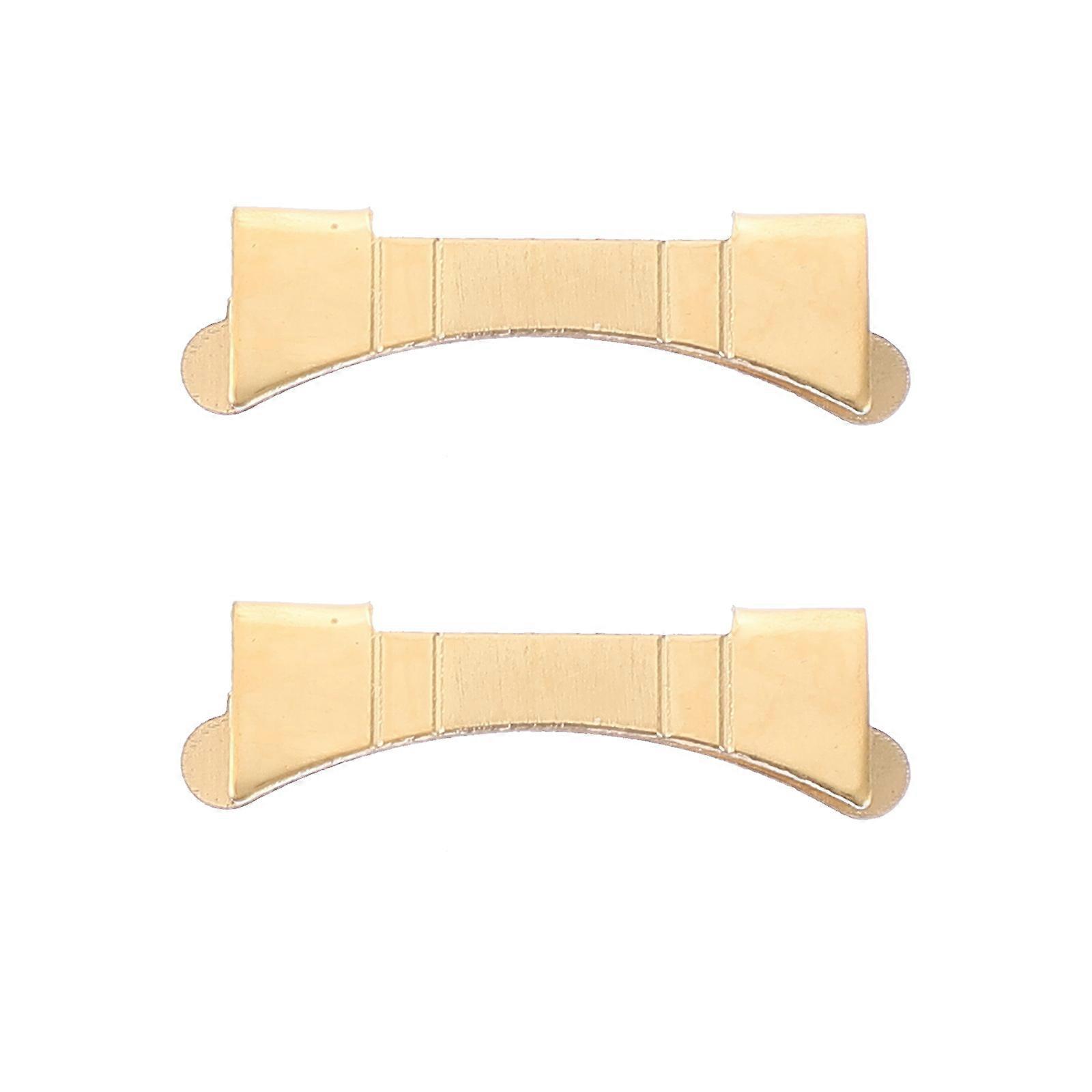 Stainless Steel Watchband Connector Link Ends For DIY Projects And Personal Use 1 Pair Golden Color Durable Design