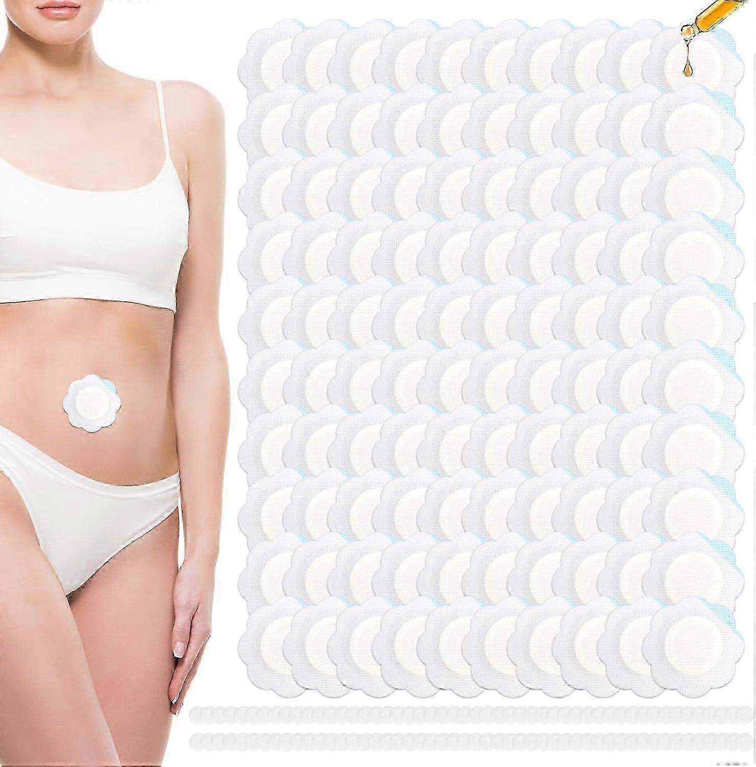 2025 Latest Model  100pcs Castor Oil Pack Wrap for Belly Button, Disposable