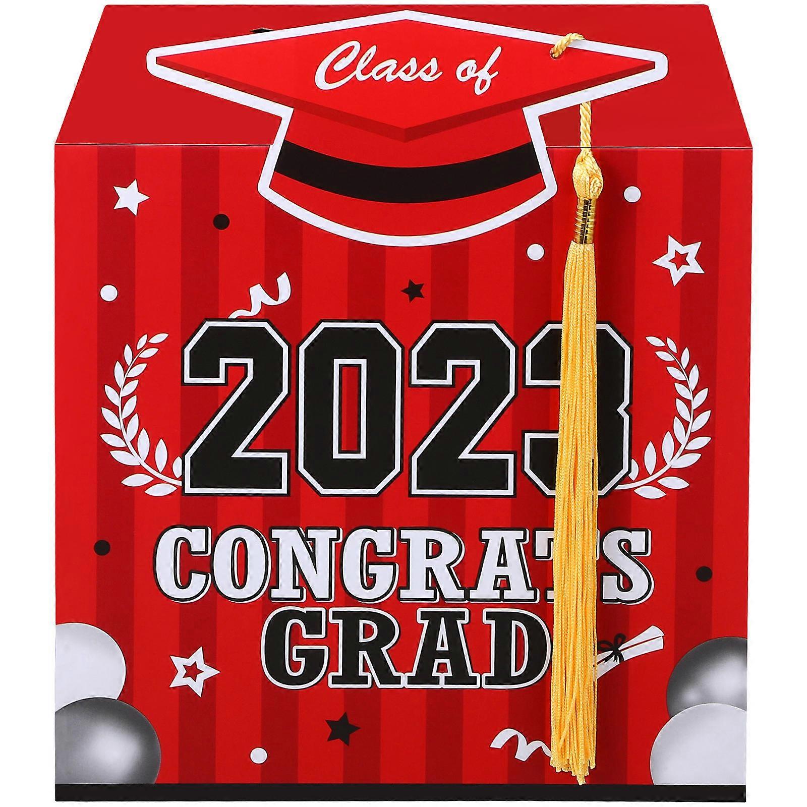 Memorial Keepsake Graduation Cards Holder For Celebrations With Minimalist Style Red 1 Set
