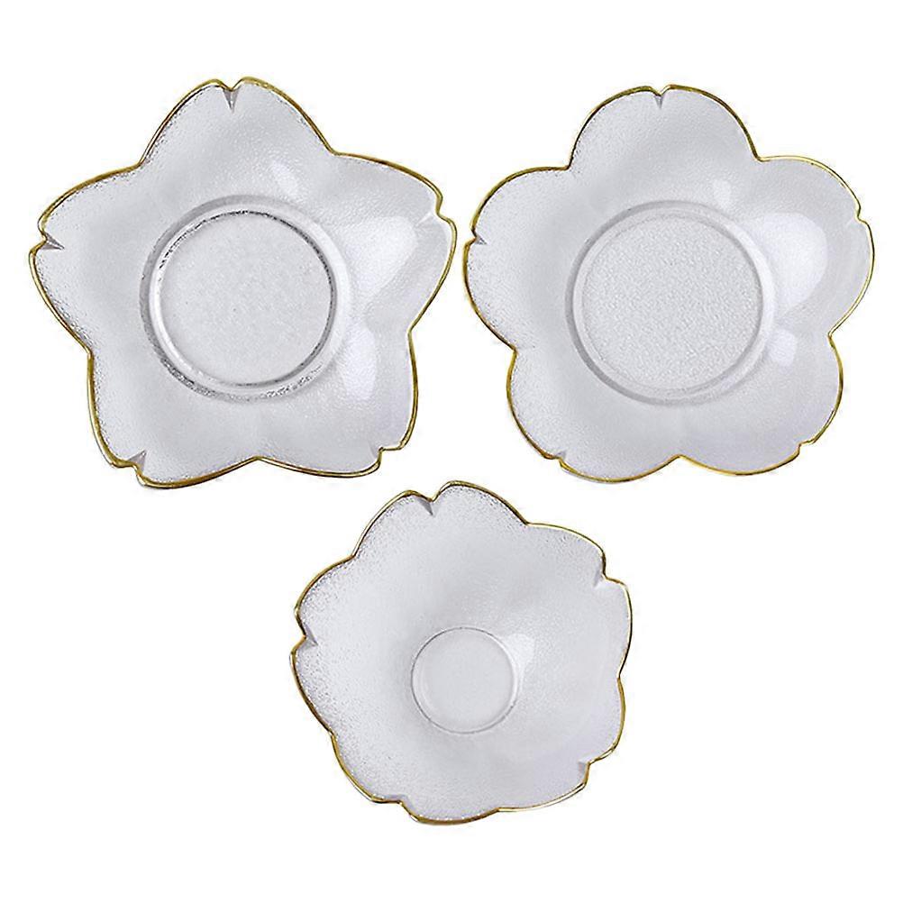 Bowl Plate Fruit Dish Assorted Color Tableware For Casual Gatherings 13.5X13.5X3.00Cm 3Pcs