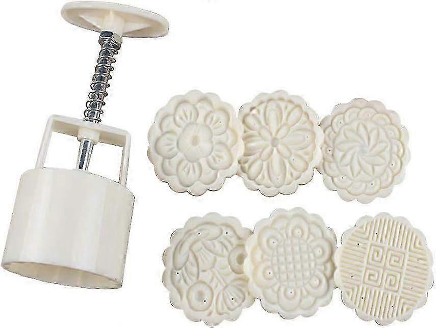 Moon Cake Form Press with Postage Stamps - DIY Baking Tool for Mid-Autumn Festival Cakes & Household Use
