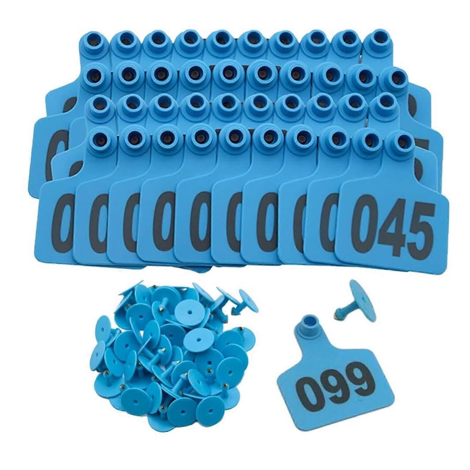 Ear Tags For Cattle With Numbers 001-100 101-200 201-300 301-400 401-500 Blue 301-400 For Cattle Goats Pigs
