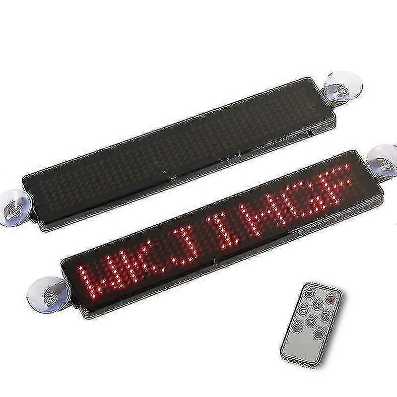 Programmable LED Display Sign for Car Window with Remote & Suction Cup Support