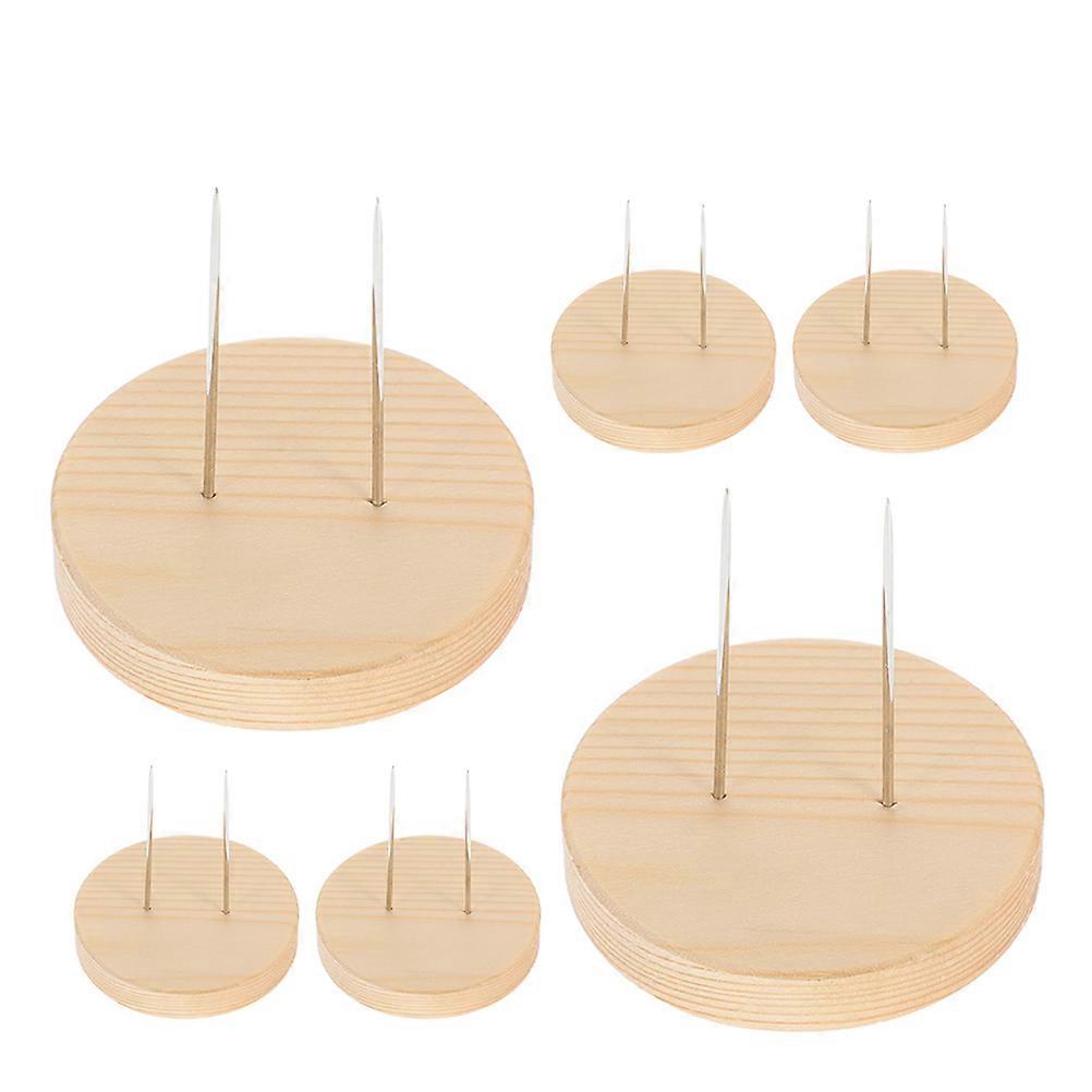 6pcs Doll Stand Display Holder Double Steel Needle Felting Rack Wooden Crochet Base Bracket for Action Figures and Dolls