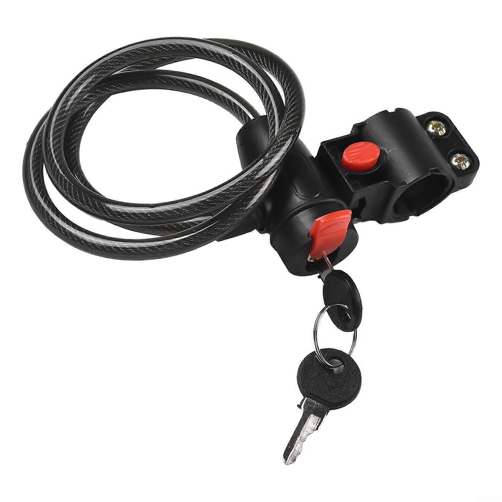 Secure your bike with this sturdy steel cable lock system, the cyclist's friend.'