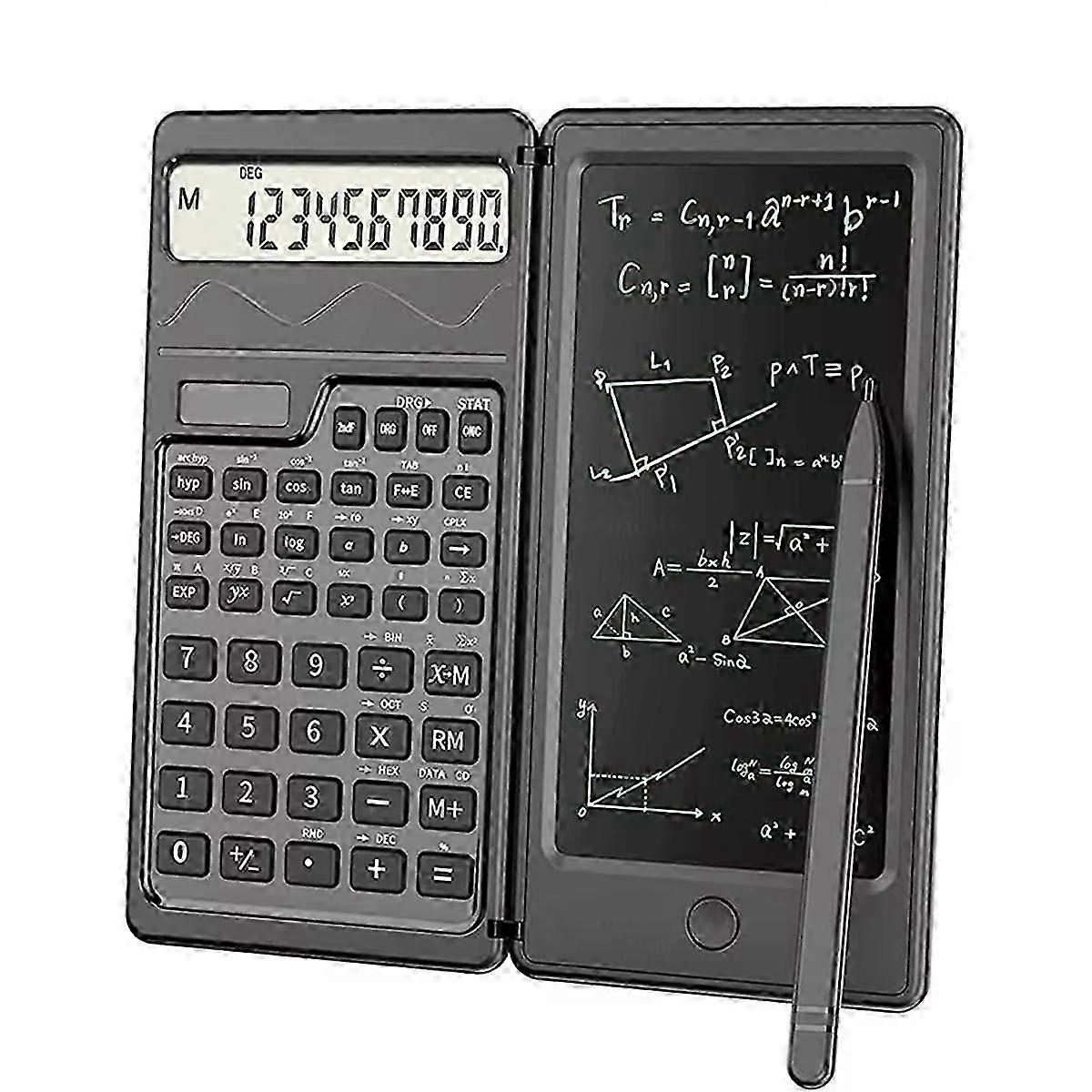 Portable Foldable Solar Scientific Calculator with LCD Notepad for European Students