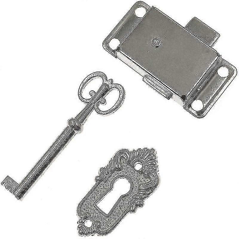 Wardrobe Drawer Lock & Key - 53mm Surface Cabinet Security for UK Homes