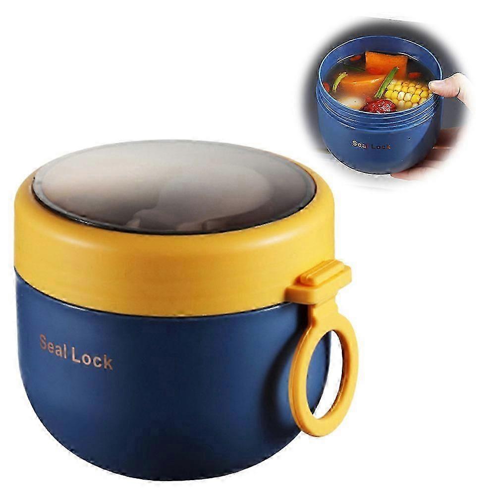 600ml Breakfast Cups Cereal Nut Yogurt Salad Soup Cup Container With Fork Thermal Microwave Food Storage Bento Box Lunch Box