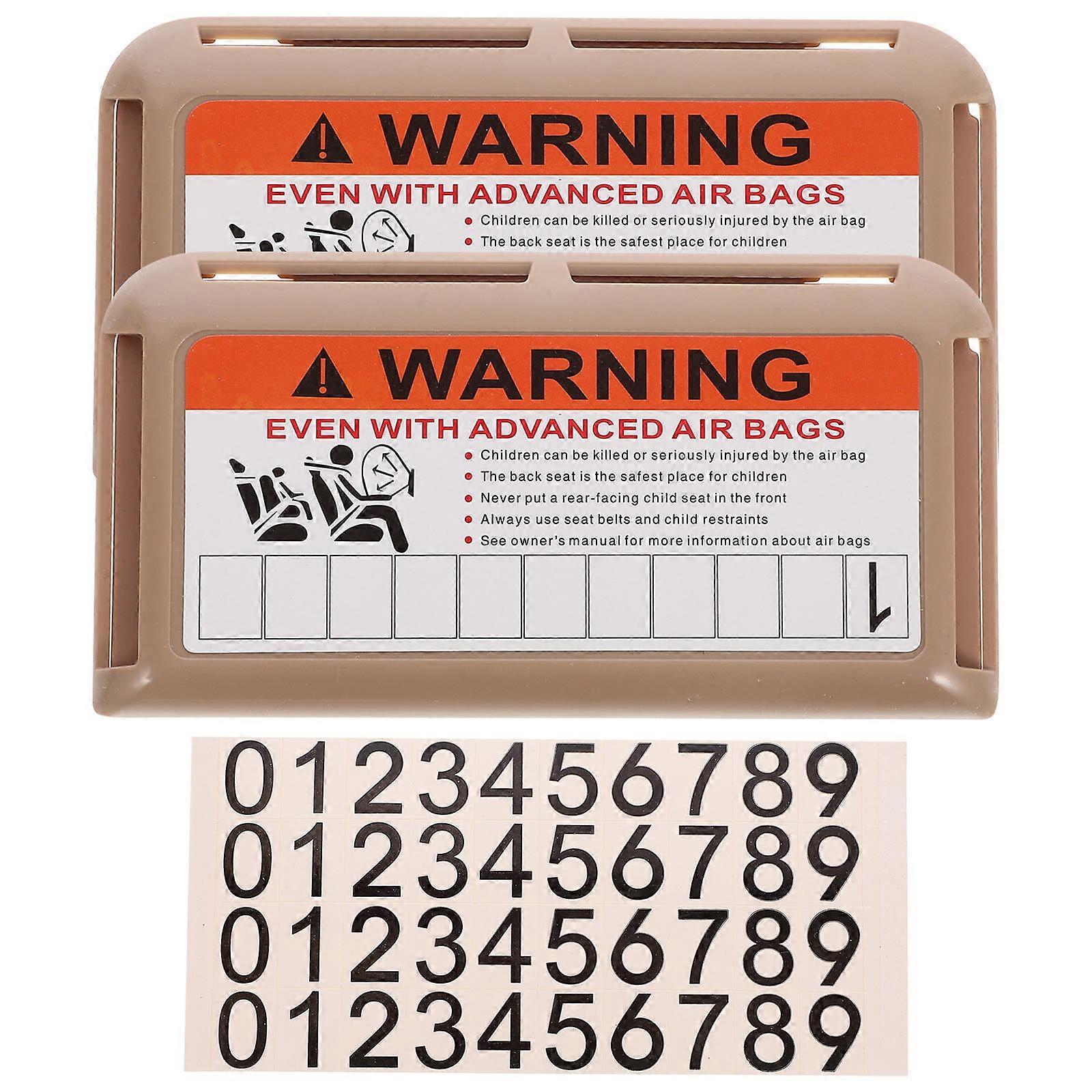 Auto Sun Visor Organizer Beige Plastic Cards Holder for Car Use Easy Installation with Unique Design 2Pcs
