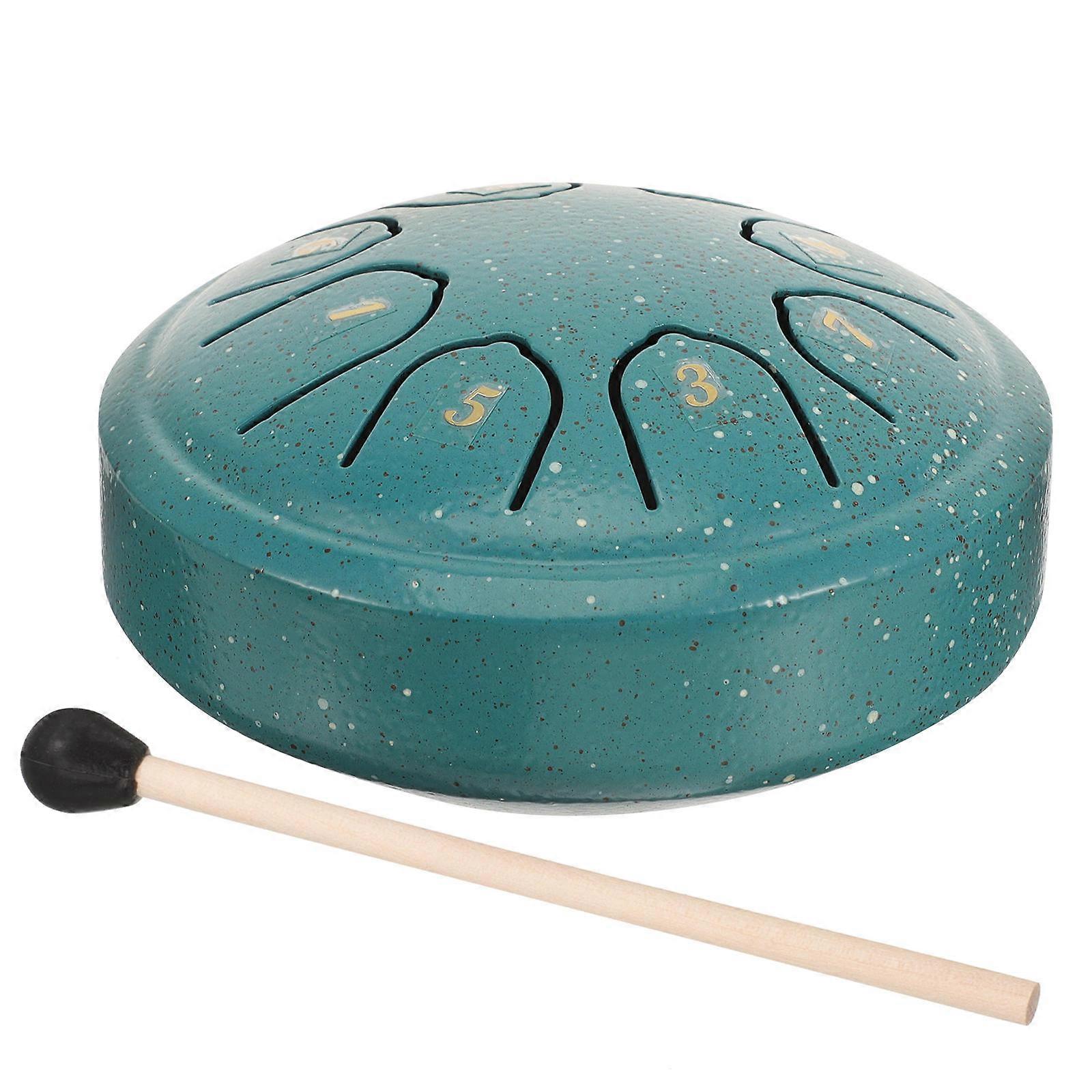 Mini Steel Tongue Drum Set Versatile Percussion Instrument for Meditation, Yoga, Music Education, Malachite Finish