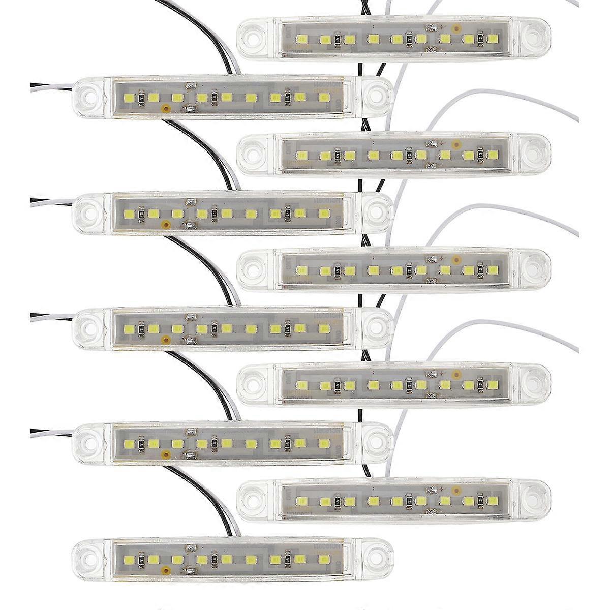 Durable Rear Light 10Pcs Plastic Tail Light For Trucks 3.9X0.4X0.4In Technology Suitable For Trailers