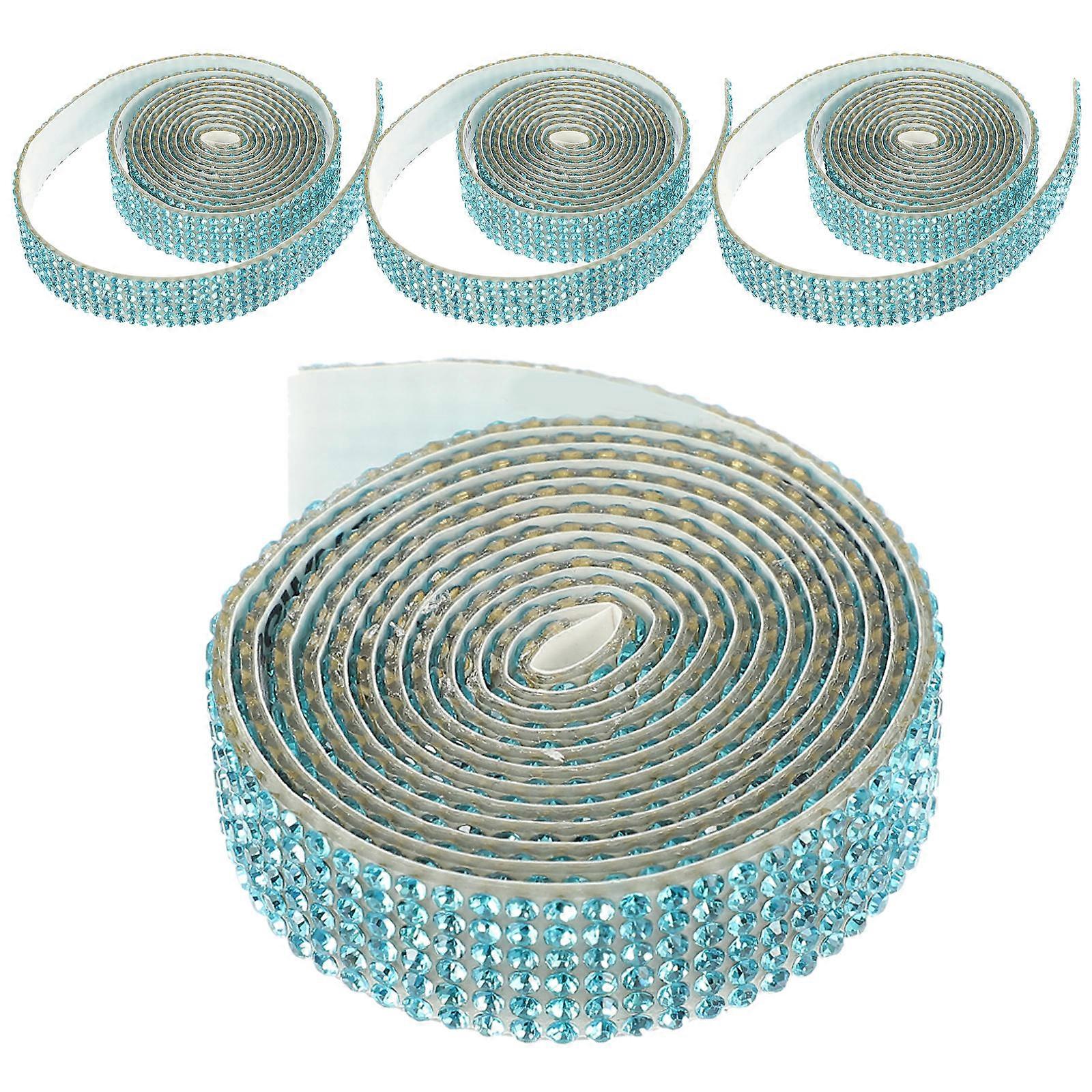 4 Rolls Self Adhesive Rhinestone Belt Applique Patches for Bridal Sashes, Dress Belts, and Custom Clothing – Durable & Versatile Decorative DIY