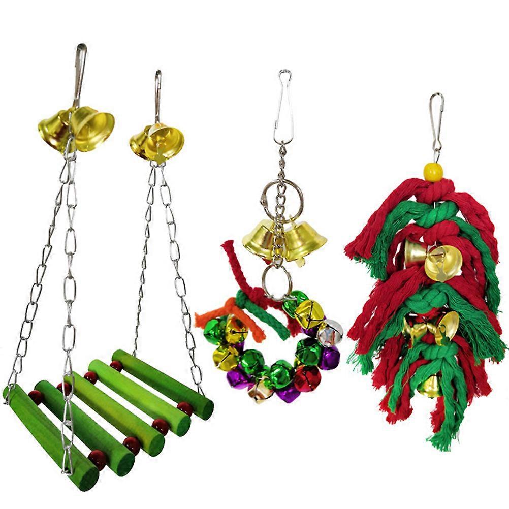 Funny Parrot Playing Bite Toys For Pet Owners Assorted Color 3.9x4.6x8.3in Chewing Activity 3Pcs