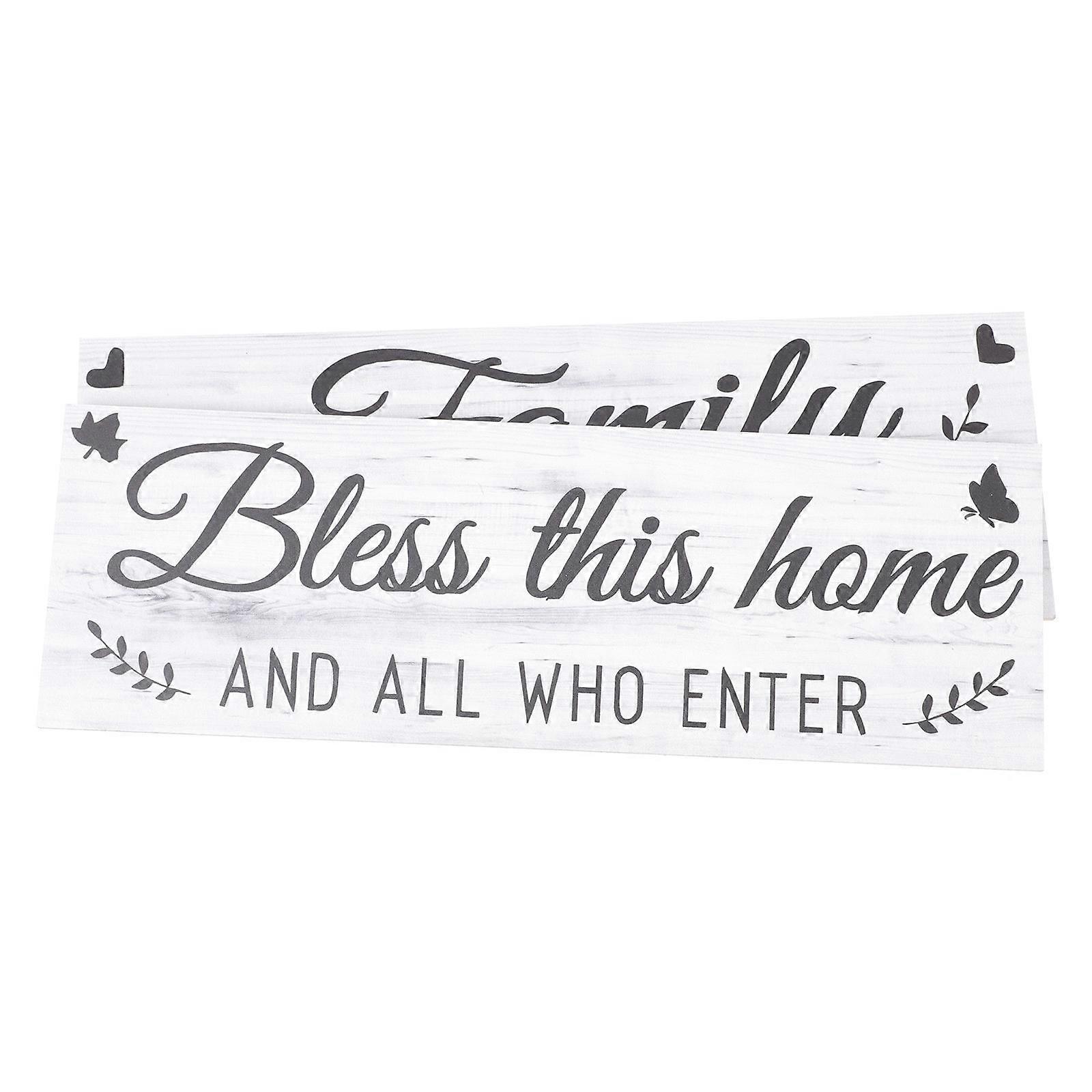 Simple Home Decoration 2Pcs Rustic Wooden Wall Hanging Adornment For Design Enthusiasts Light Grey Rectangular Wall Art