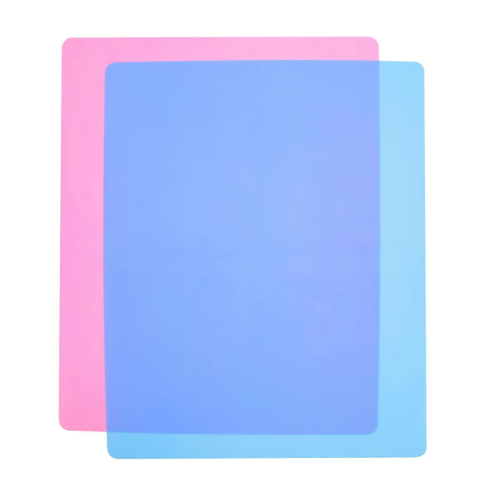 Heat Resistant Non Stick Silicone Mats 2pcs Multipurpose Craft Pads for Table Protection, Jewelry Making, Countertop Protectors Washable Reusable