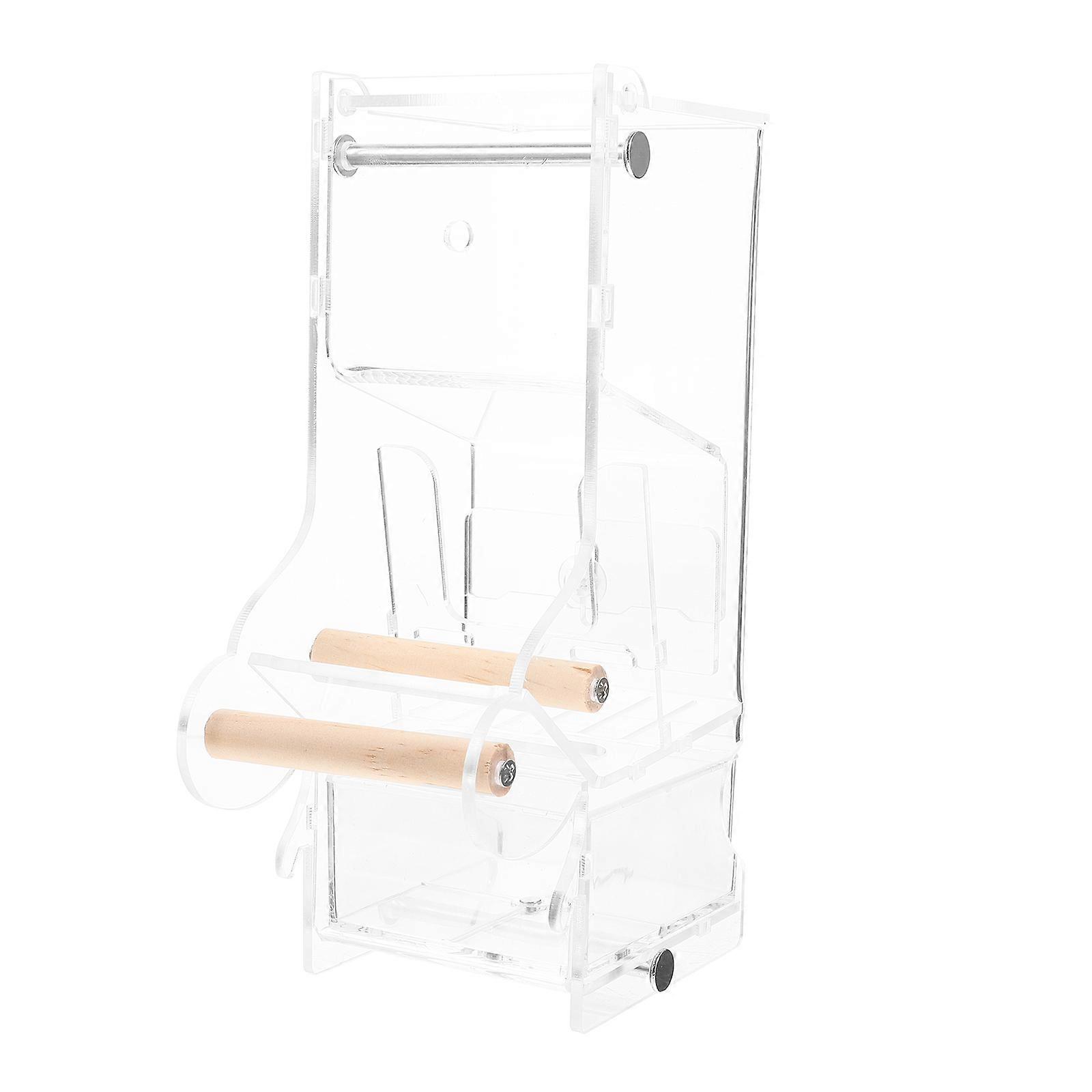 وحدة تغذية الطيور الأوتوماتيكية للطيور الأليفة بتصميم شفاف مثالي للاستخدام المنزلي 1 قطعة