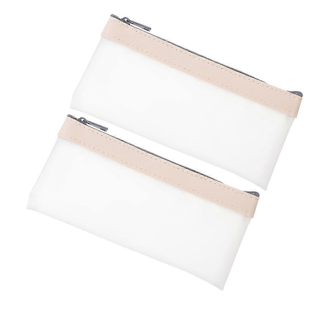 Transparent Cash Bag Tpu Money Bag with Zipper 2Pcs for Easy Organization