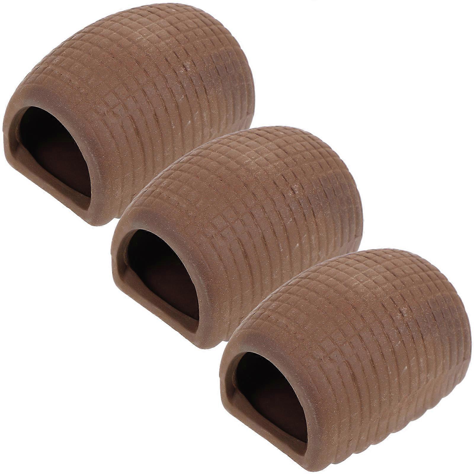 Ceramic Fish Tank Decor 3pcs Shrimp Shelter Betta Cave Aquarium Hiding Spot for Small Reptiles & Lizards for Breeding & Resting