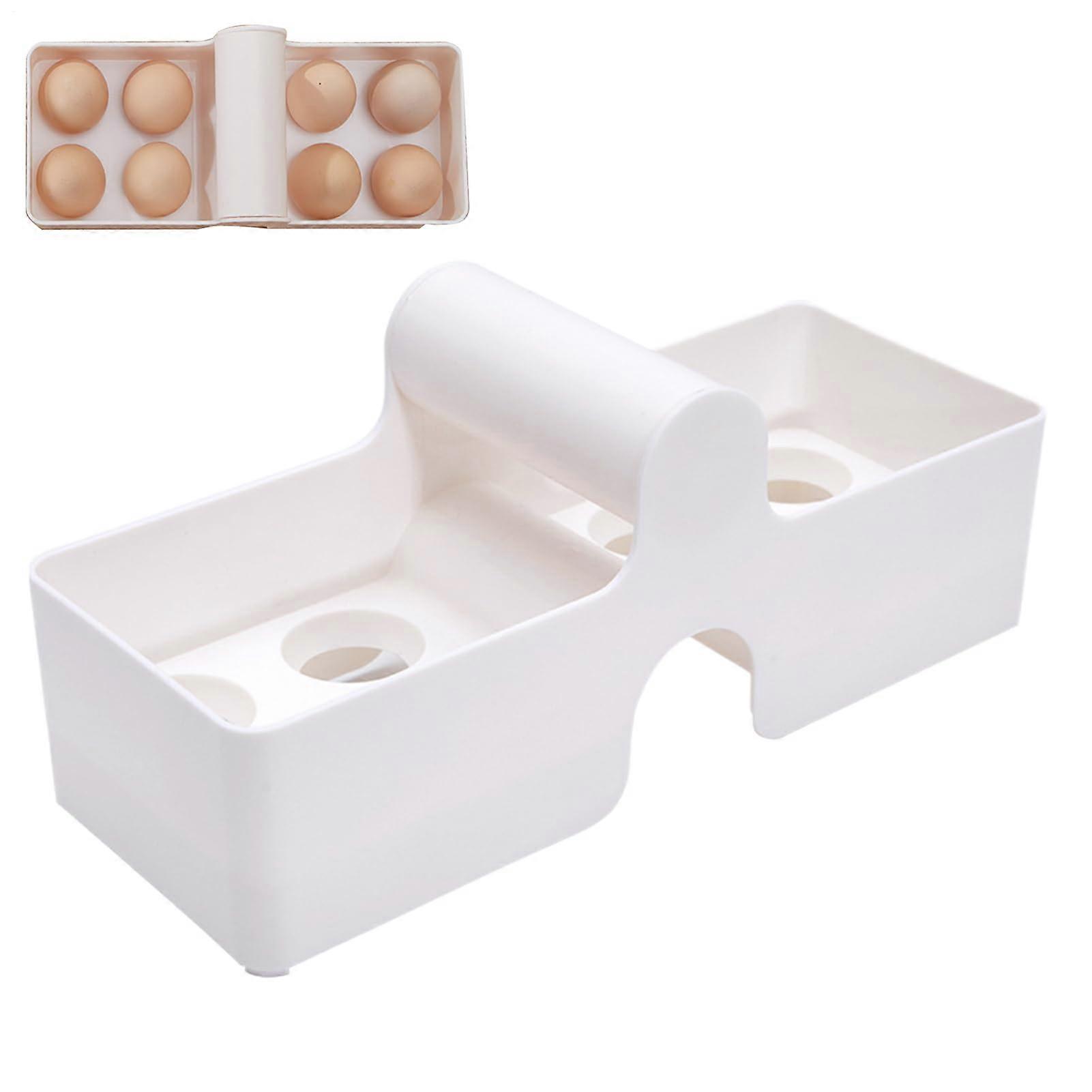 Egg Holder Stackable Egg Storage, Kitchen Organizer With Curved Handle, Space Saving For Home Or Picnic