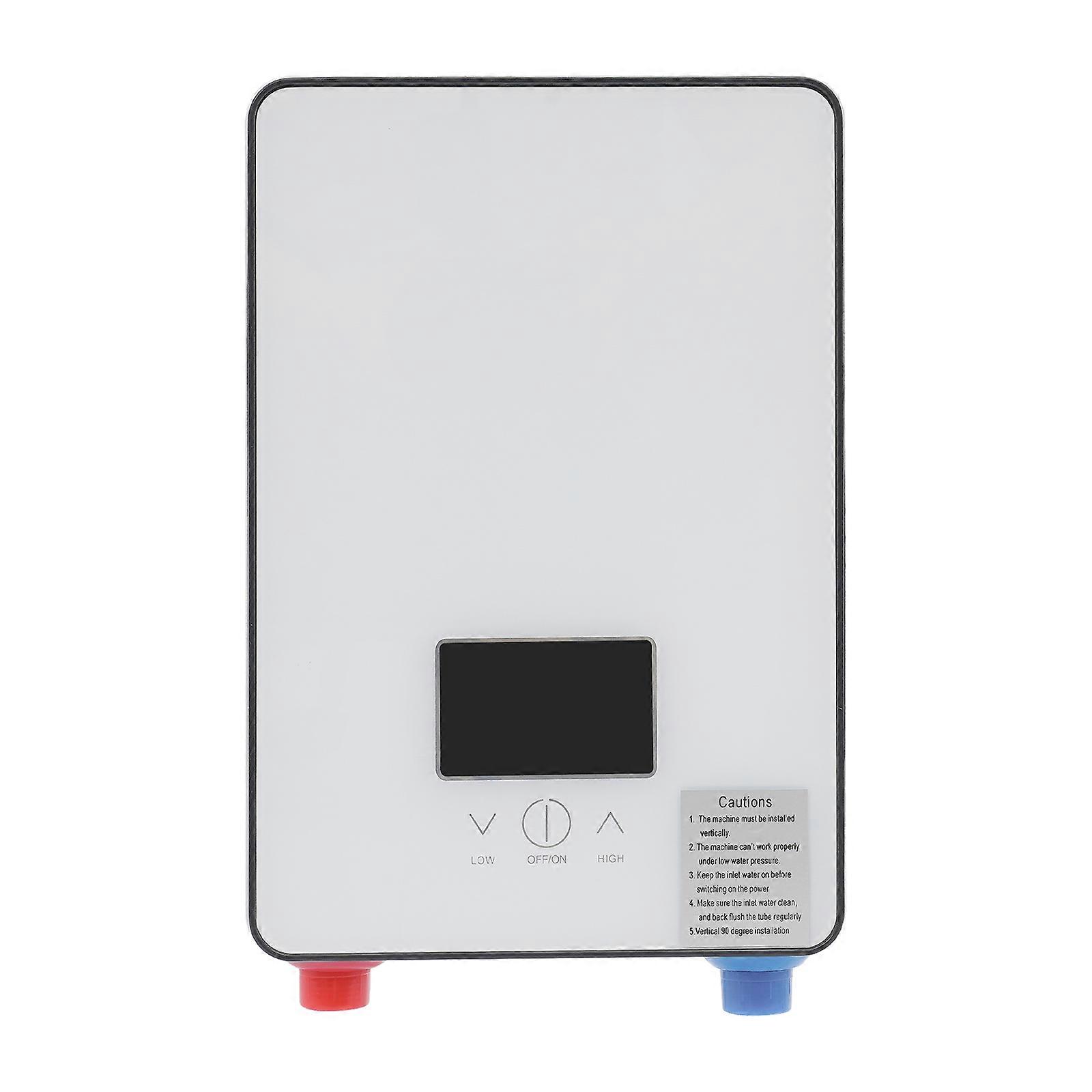 6500W Wall-mounted Electric Water Heater with LED Screen+Practical Shower Kit