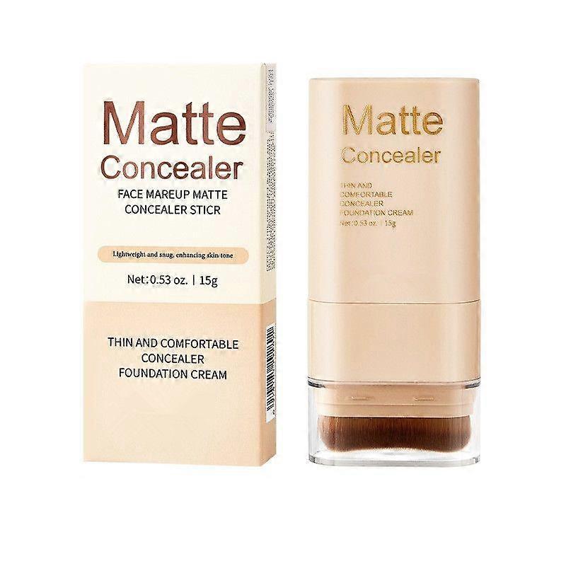 Flawless Eraser Foundation Stick, Hydrating Lightweight Foundation Stick with Brush, Multi-Use Face Makeup Bar, Waterproof Thin and Cover Blemishes fo