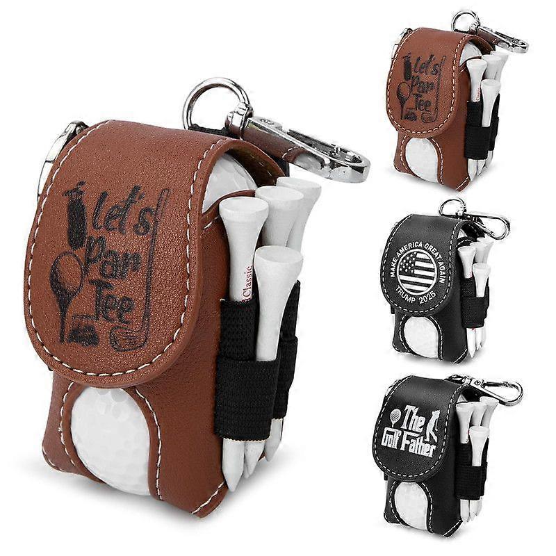 Golf Ball Bag Pouch with Golf Tee Holder
