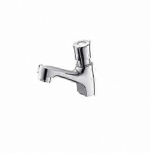 Self-Closing Chrome Faucet for Kitchen & Bathroom Sink with Water-Saving Timer Function