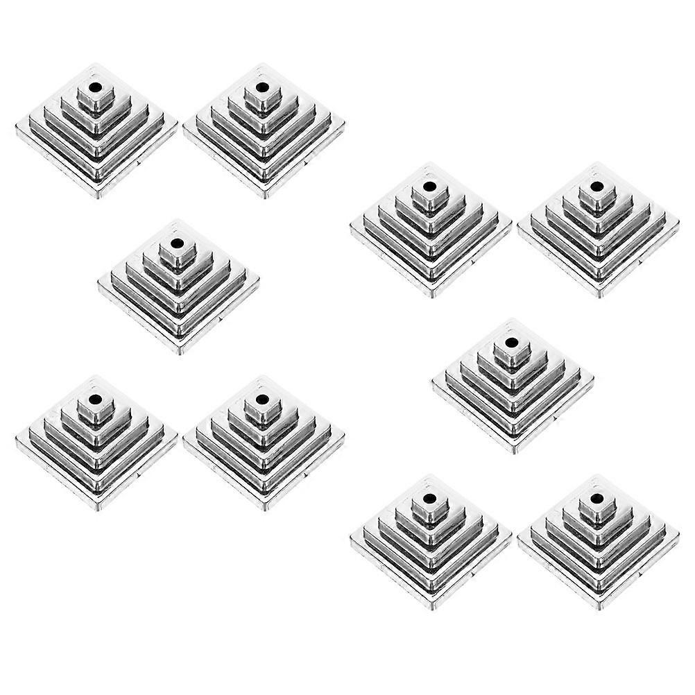 Silver Plastic Flag Stand for Desk Decoration 10 Pieces Small Flag Holders for Table Display